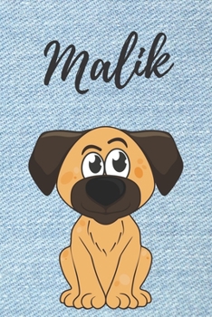 Personalisiertes Notizbuch - Hunde Malik: DIN A5, 120 blanko Seiten (German Edition)