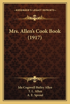 Paperback Mrs. Allen's Cook Book (1917) Book