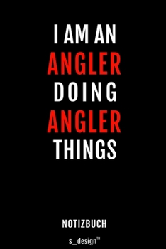 Notizbuch f�r Angler: Originelle Geschenk-Idee [120 Seiten gepunktet Punkte-Raster blanko Papier]