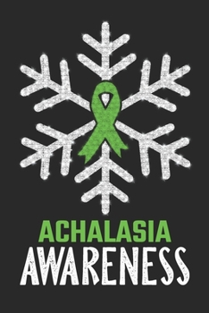 Paperback Achalasia Awareness: Christmas Snowfall College Ruled Achalasia Awareness Journal, Diary, Notebook 6 x 9 inches with 100 Pages Book