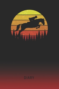 Diary: Blank Horse Personal Writing Memoir Old School Retro Vintage Sunset 80s Cover Daily Journaling for Writers & Journalists Productivity Note Taking Logbook Plan, Set Goals & Write about your Life