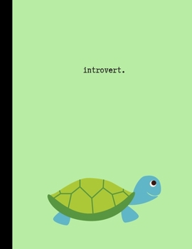 Paperback introvert.: Funny Animal Notebook For School, Work Or Home: 8.5 x 11 Inches: Wide Ruled: 100 Pages Book