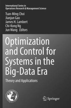Paperback Optimization and Control for Systems in the Big-Data Era: Theory and Applications Book