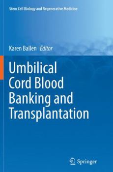 Paperback Umbilical Cord Blood Banking and Transplantation Book
