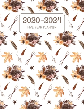 2020-2024 Five Year Planner: Monthly Agenda & Schedule with US Holidays - 60 Months or 5 Years - Autumn Sleeping Hedgehog (Appointment Diary With Todo List & Notes)