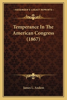 Paperback Temperance In The American Congress (1867) Book