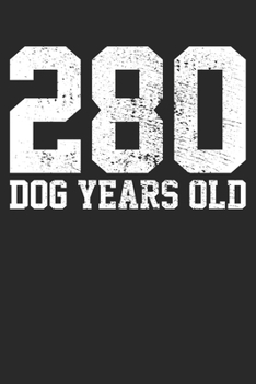 Gift Notebook: 40th Birthday Dog Years 6x9 Dot Grid 120 Pages