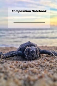 Composition Notebook: Cute Sea Turtle Ocean Lover Beach Themed Notebook or Journal