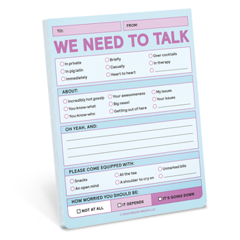 Misc. We Need to Talk Nifty Note - Memo Checklist Pad Book