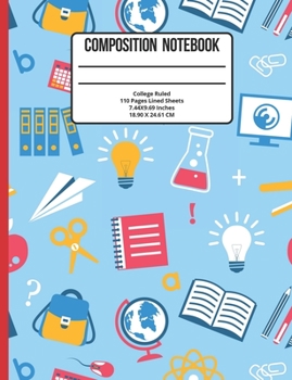 Paperback Composition Notebook College Ruled: School 110 Pages Book