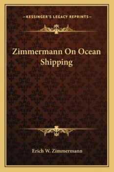 Paperback Zimmermann on Ocean Shipping Book
