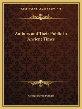 Paperback Authors and Their Public in Ancient Times Book