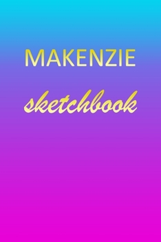 Paperback Makenzie: Sketchbook - Blank Imaginative Sketch Book Paper - Pink Blue Gold Custom Letter M Personalized Cover - Teach & Practic Book