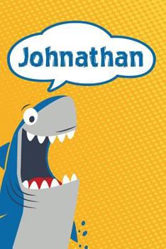 Johnathan: Personalized Shark Isometric DOT Paper notebook for Kids  120 pages 6"x9"