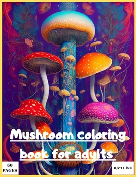 Paperback Mushroom coloring book for adult: Magic mushroom coloring book for adults Book