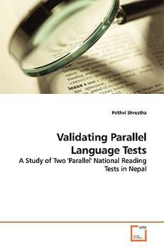 Paperback Validating Parallel Language Tests Book