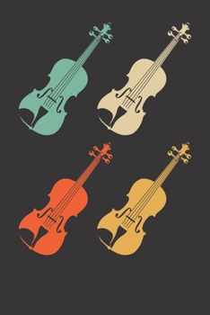 Paperback Notebook: Violin Shirt Violinist Music Musical Dot Grid 6x9 120 Pages Book