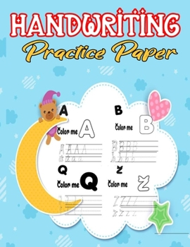 Paperback Handwriting Practice Paper: 53 Writing Pages-For Students Learning to Write Letters-53 Page Book