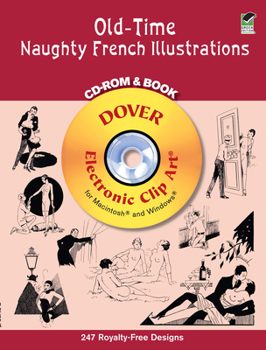 Paperback Old-Time Naughty French Illustrations CD-ROM and Book