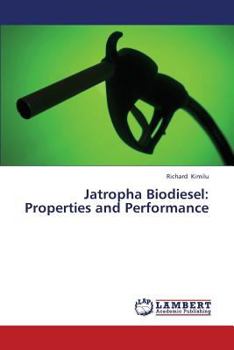 Paperback Jatropha Biodiesel: Properties and Performance Book