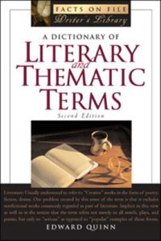 Paperback A Dictionary of Literary and Thematic Terms Book
