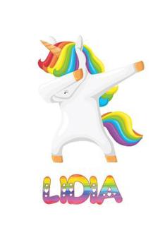 Paperback Lidia: Lidia 6x9 Journal Notebook Dabbing Unicorn Rainbow Book