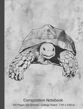 Composition Notebook: Sulcata Tortoise College Ruled Writing Journal Notebook