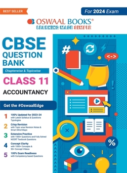 Paperback Oswaal CBSE Chapterwise & Topicwise Question Bank Class 11 Accountancy Book (For 2023-24 Exam) Book