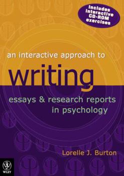 Hardcover An Interactive Approach to Writing Essays and Research Reports in Psychology Book