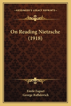 Paperback On Reading Nietzsche (1918) Book
