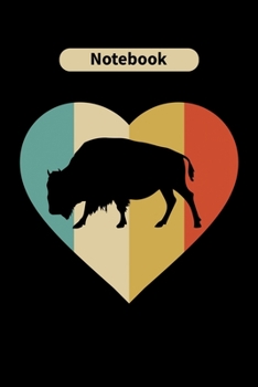 Notebook: Bison Animal Lover Gift Diary | Blank Date & Blank Lined Notebook Journal | 6x9 Inch 120 Pages White Paper