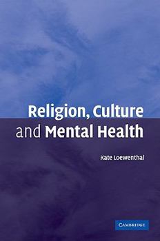 Paperback Religion, Culture and Mental Health Book