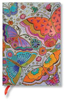 Misc. Flutterbyes MIDI Lined Softcover Journal, 176pg, 100gsm, Laurel Burch Collection by Paperblanks (Playful Creations) Book