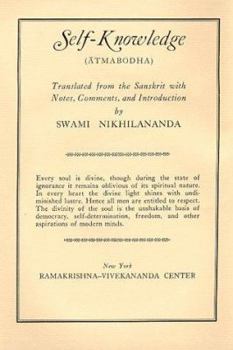 Hardcover Self-Knowledge: Sankara's "Atmabodha" Book