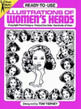 Paperback Ready-To-Use Illustrations of Women's Heads Book