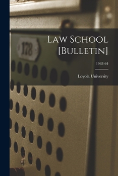 Paperback Law School [Bulletin]; 1963-64 Book