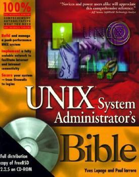 Paperback UNIX System Administrator's Bible [With Full Distribution Copy of Freebsd 2.2.5] Book