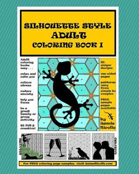 Paperback Silhouette Style Adult Coloring Book I Book