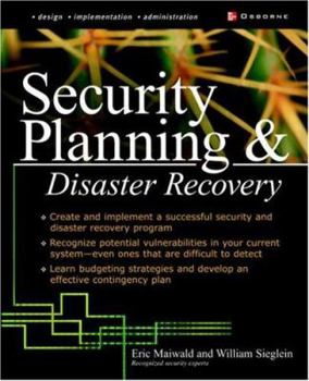 Paperback Security Planning & Disaster Recovery Book