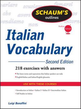 Paperback Schaum's Outline of Italian Vocabulary Book