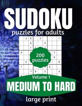 Paperback Sudoku Puzzles For Adults Medium To Hard Large Print: Flight Entertainment For Adults Vol 1 [Large Print] Book