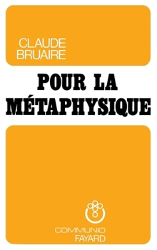 Paperback Pour la métaphysique [French] Book
