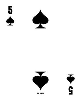 Paperback 5 Of Spades: Poker Card 4x4 Graph Paper Notebook With .25" x .25" Squares For Work, Home Or School. 7.5 x 9.25 Notepad Journal For Book