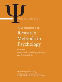 Hardcover APA Handbook of Research Methods in Psychology: Volume 1: Foundations, Planning, Measures, and Psychometrics Volume 2: Research Designs: Quantitative, Book