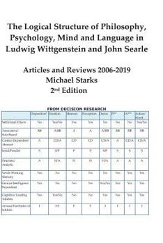 Paperback The Logical Structure of Philosophy, Psychology, Mind and Language in Ludwig Wittgenstein and John Searle Book