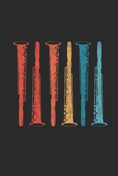 Paperback Clarinet Retro: Clarinets Notebook, Graph Paper (6" x 9" - 120 pages Musical Instruments Themed Notebook for Daily Journal, Diary, and Book