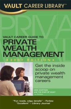 Paperback Vault Career Guide to Private Wealth Management Book