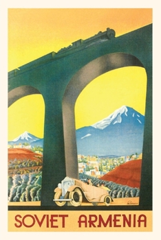 Paperback Vintage Journal Soviet Armenia Travel Poster Book