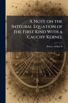 A Note on the Integral Equation of the First Kind With a Cauchy Kernel