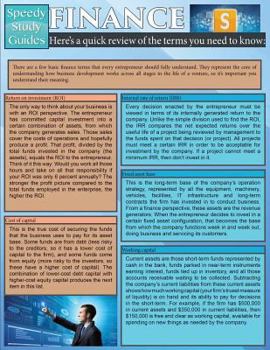 Paperback Finance (Speedy Study Guides: Academic) Book